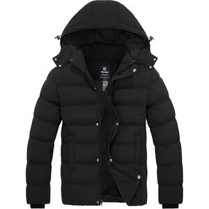 Wantdo Men's Warm Puffer Jacket Waterproof Windproof Winter Coat Outwear Size XL